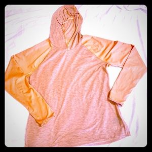 Womens peach North Face XL Reactor pullover hoodie